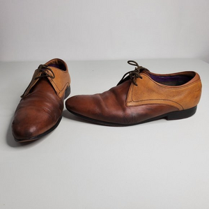 Ted‎ Baker Dress Shoes 8 Leather Brown Tan Lace Up